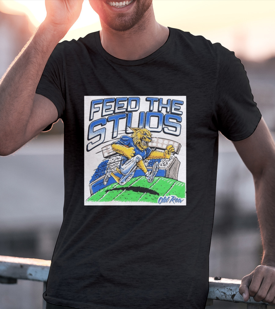 Feed The Studs Old Row Football Wildcat Stadium Run T-Shirt