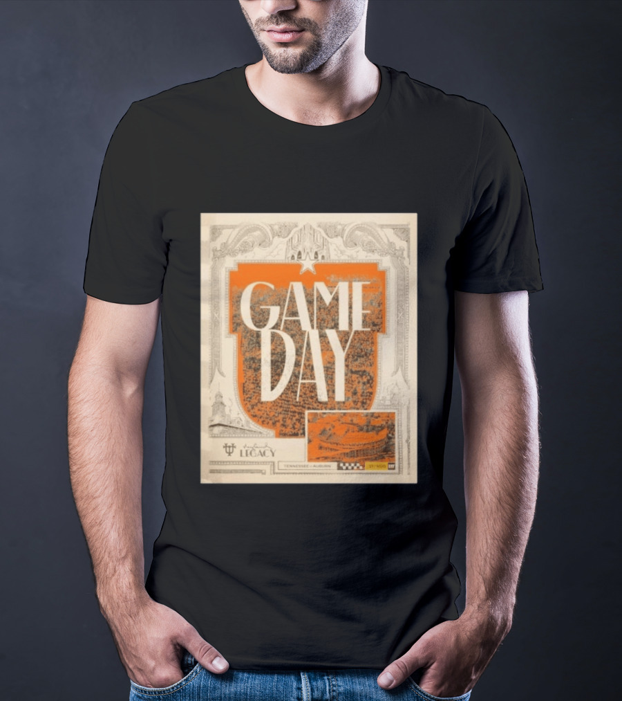 Tennessee Auburn Game Day Neyland Legacy Stadium Matchup T-Shirt