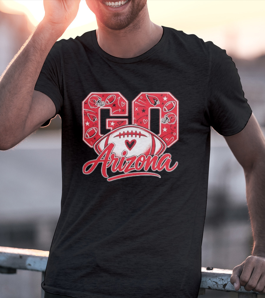 Arizona Cardinals Football Heart Go Fan Spirit T-Shirt