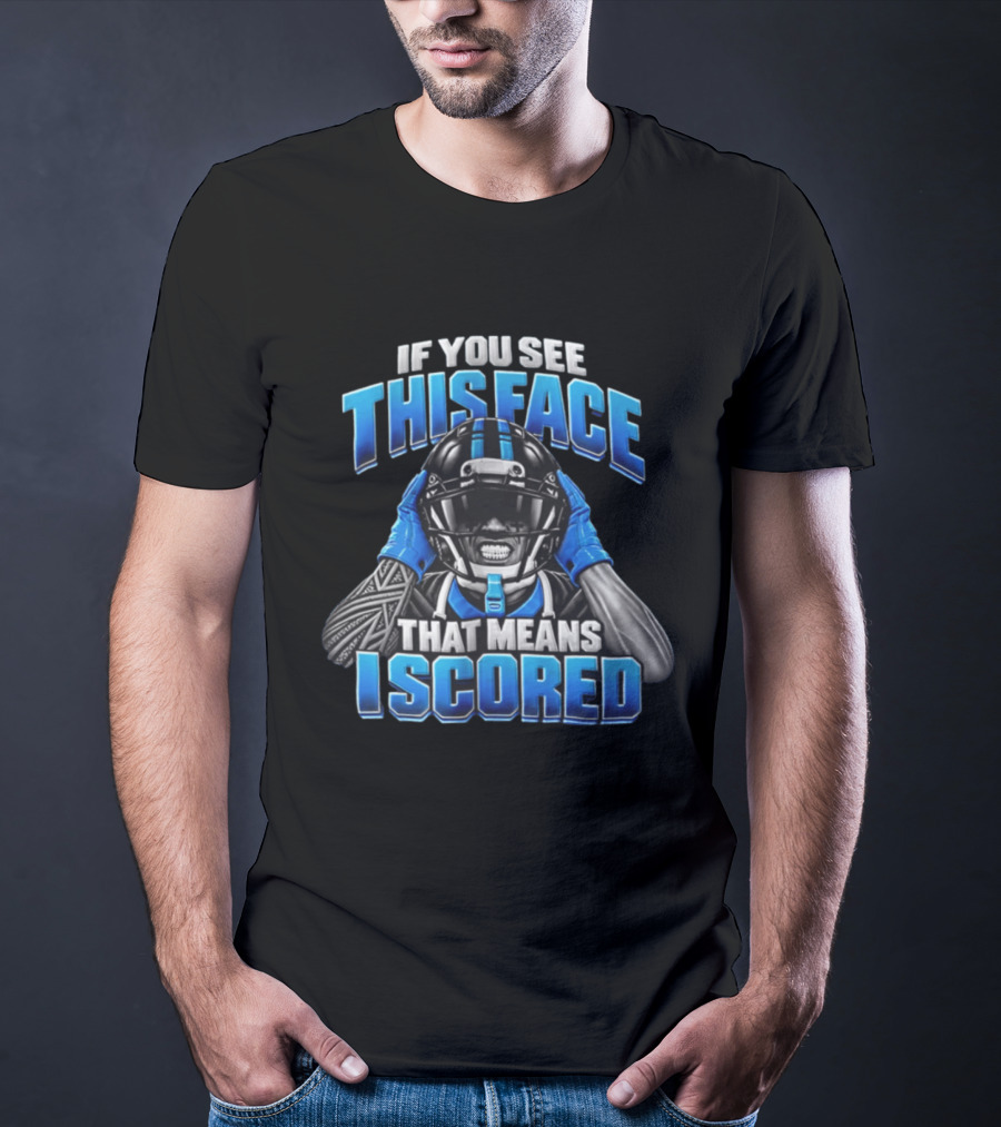 Xavier Legette Carolina Panthers This Face That Means I Scored T-Shirt