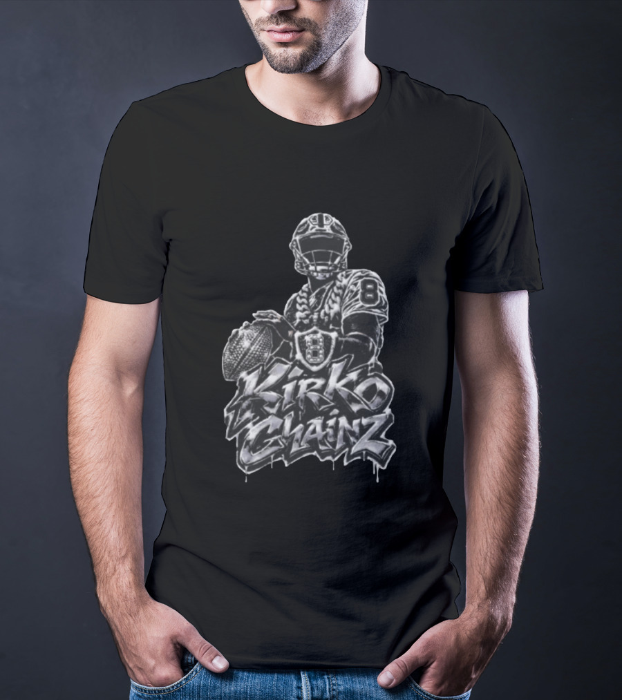 Kirko Chainz Kirk Cousins Number 8 Football Player Graffiti T-Shirt