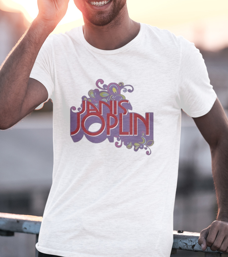 Janis Joplin Psychedelic Floral Rock Music T-Shirt