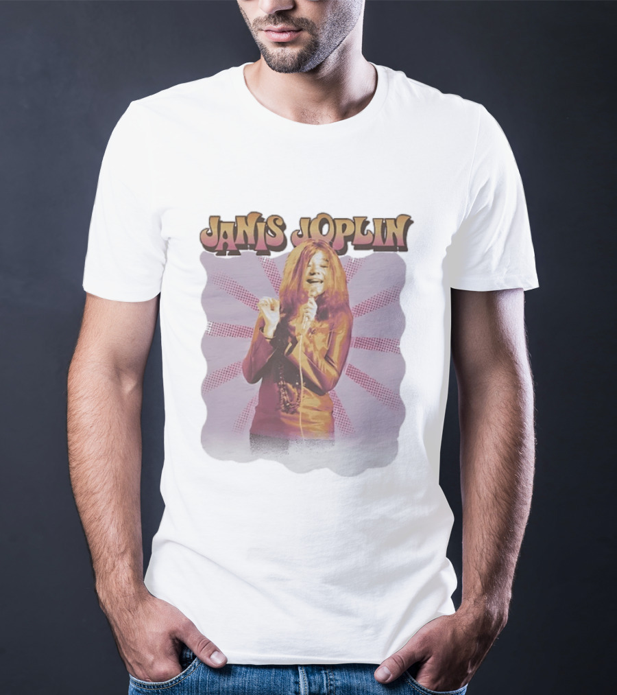 Janis Joplin Rock Legend Iconic Singer Image T-Shirt