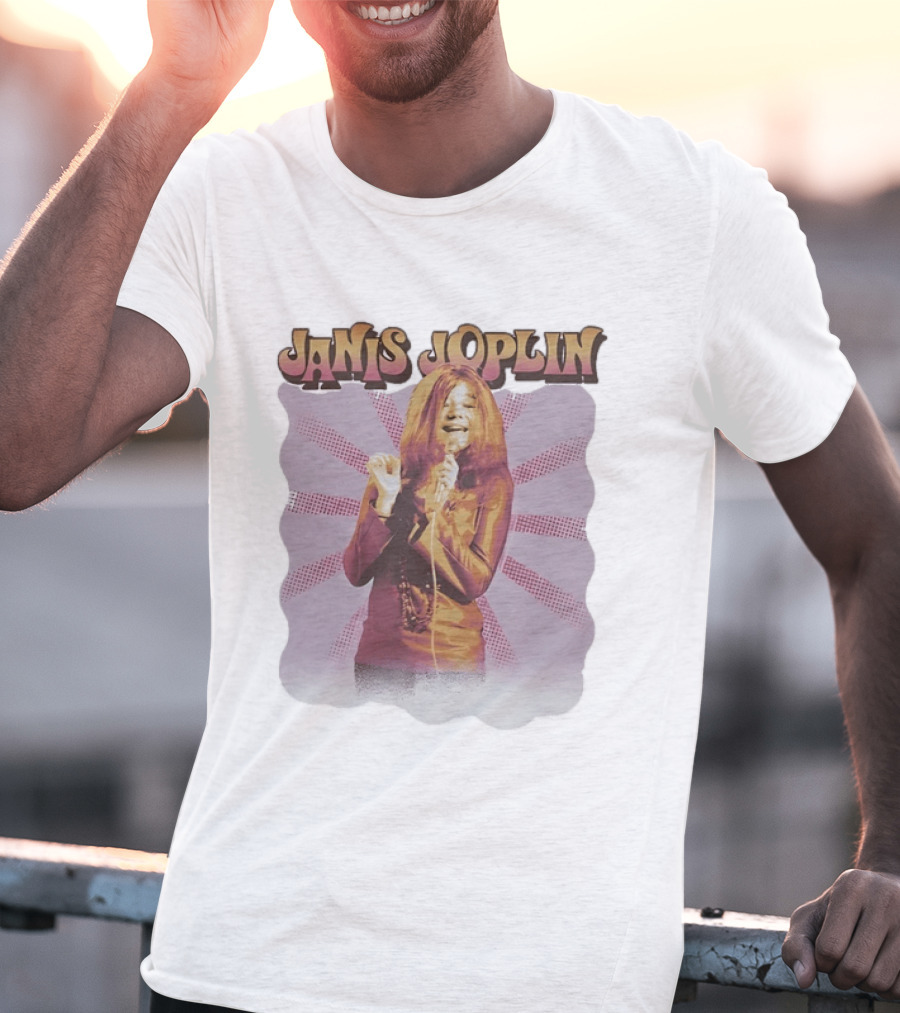 Janis Joplin Rock Legend Iconic Singer Image T-Shirt