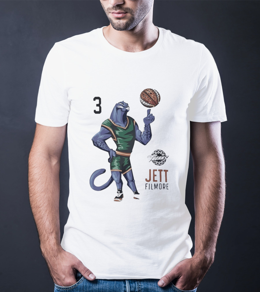 Jett Filmore Tharks Number 3 Basketball Player Panther T-Shirt
