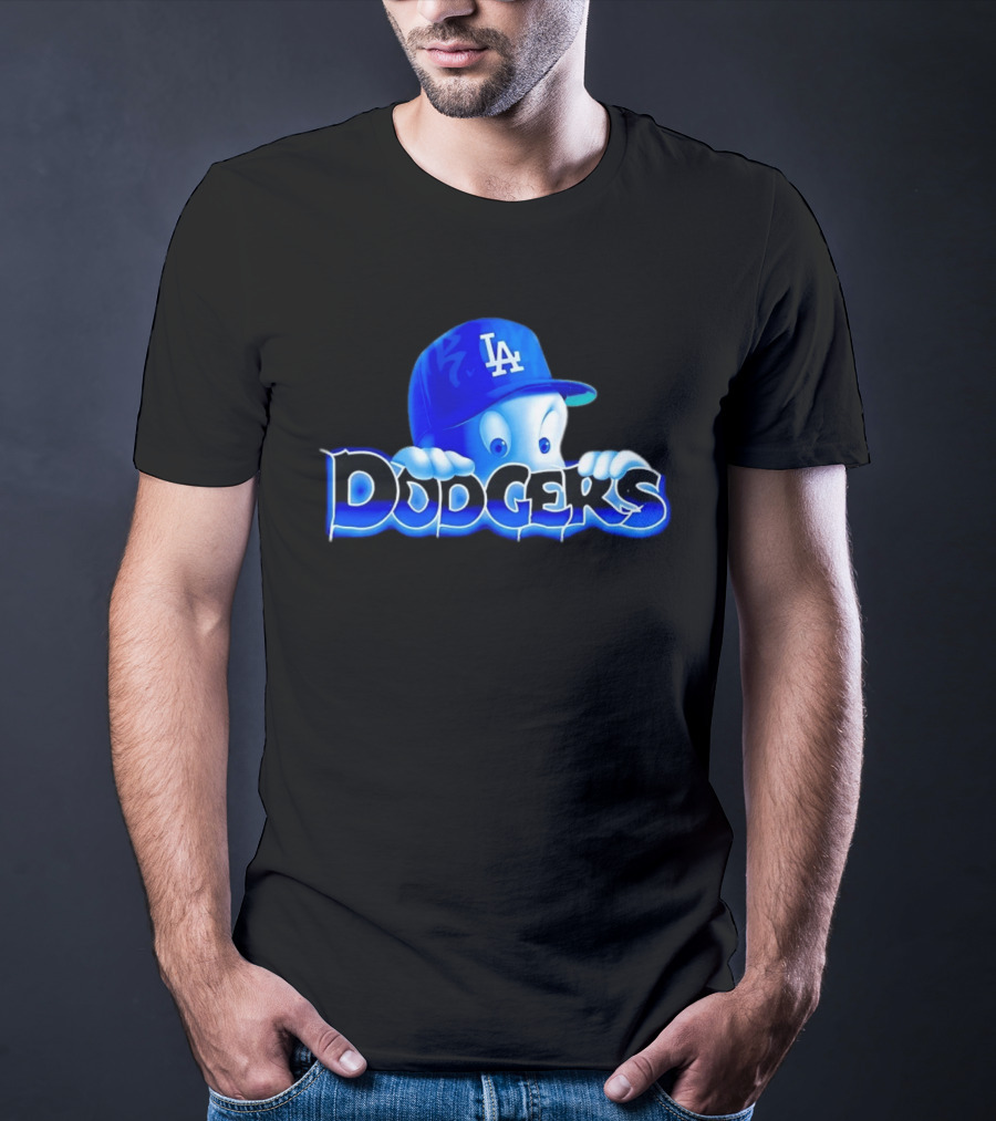 Casper Dodgers Los Angeles Baseball Cap Ghost T-Shirt