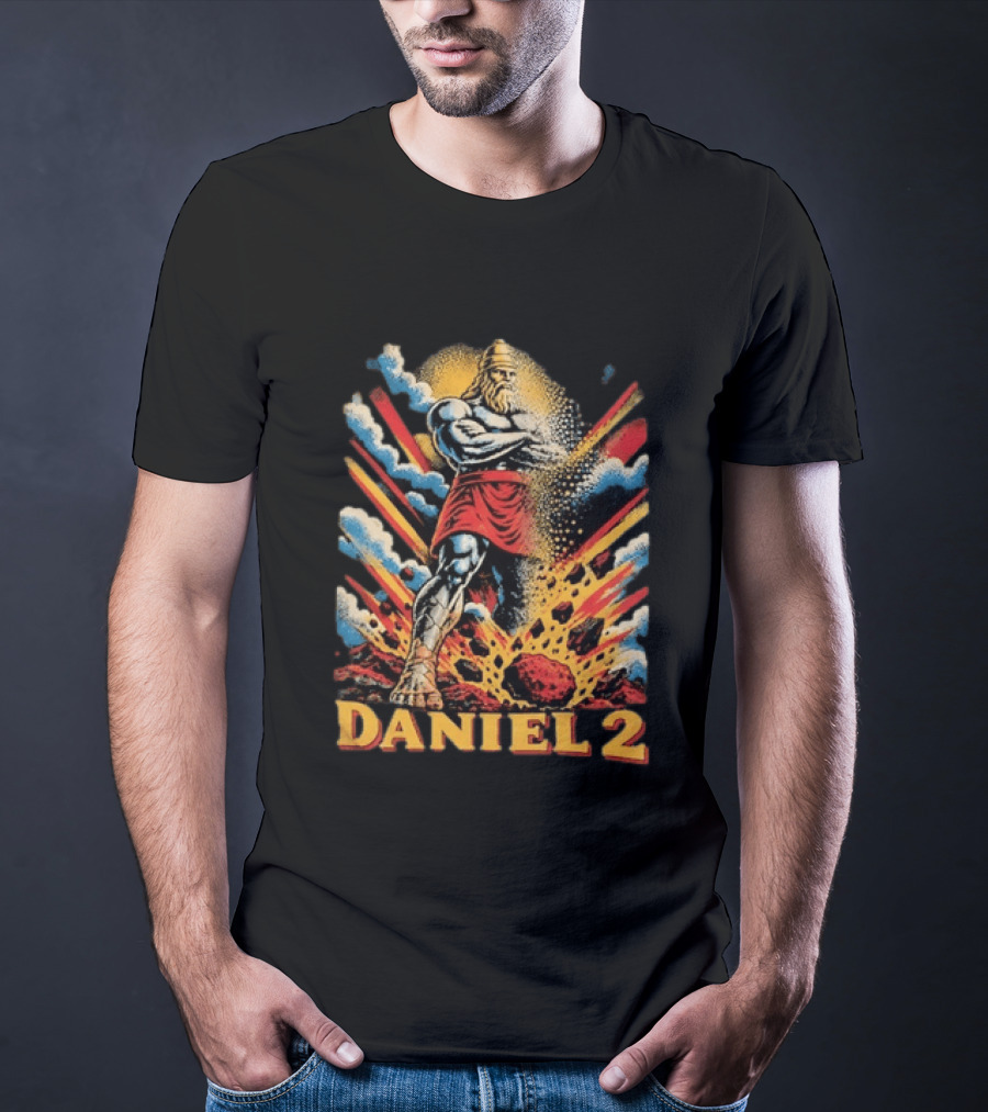 Daniel 2 Statue Nebuchadnezzar Dream Comic Explosion T-Shirt