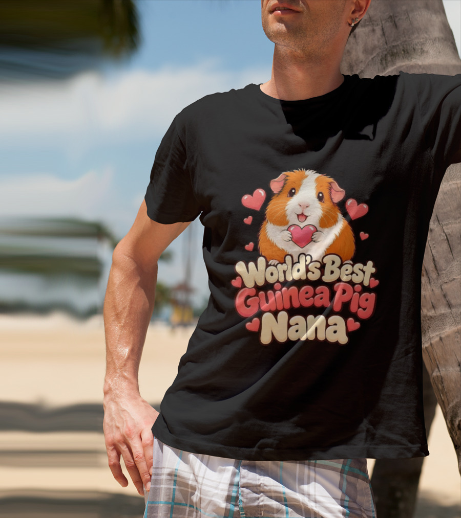 World's Best Guinea Pig Nana Heartwarming Gift For Grandmother T-Shirt