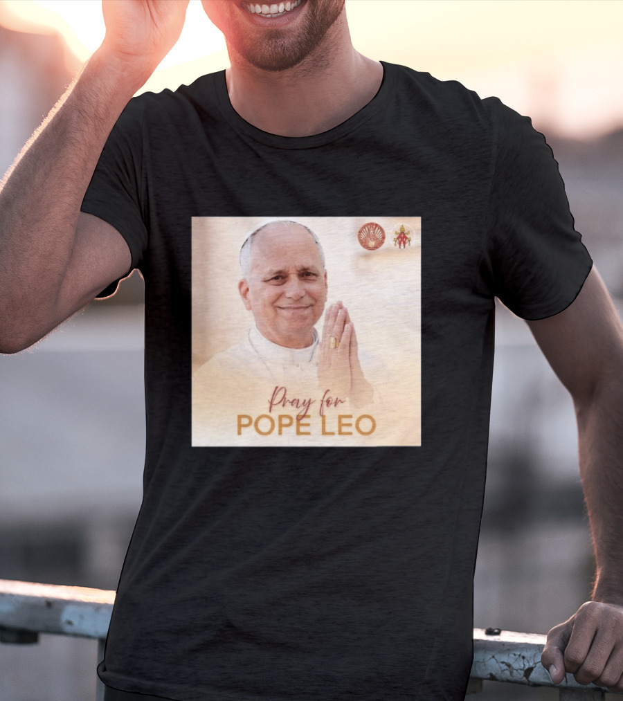Pray For Pope Leo Clerical Blessing With Clergy T-Shirt