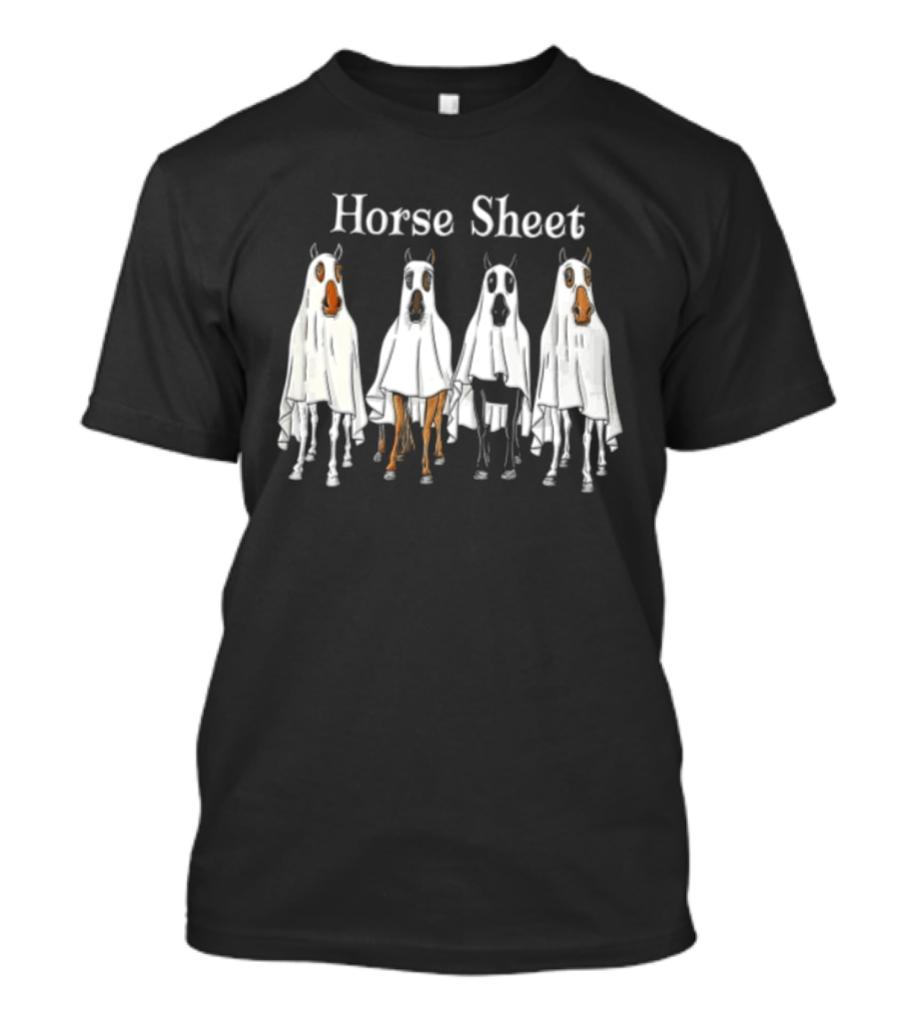 Horse Sheet Four Ghost Horses In White Sheets T-Shirt