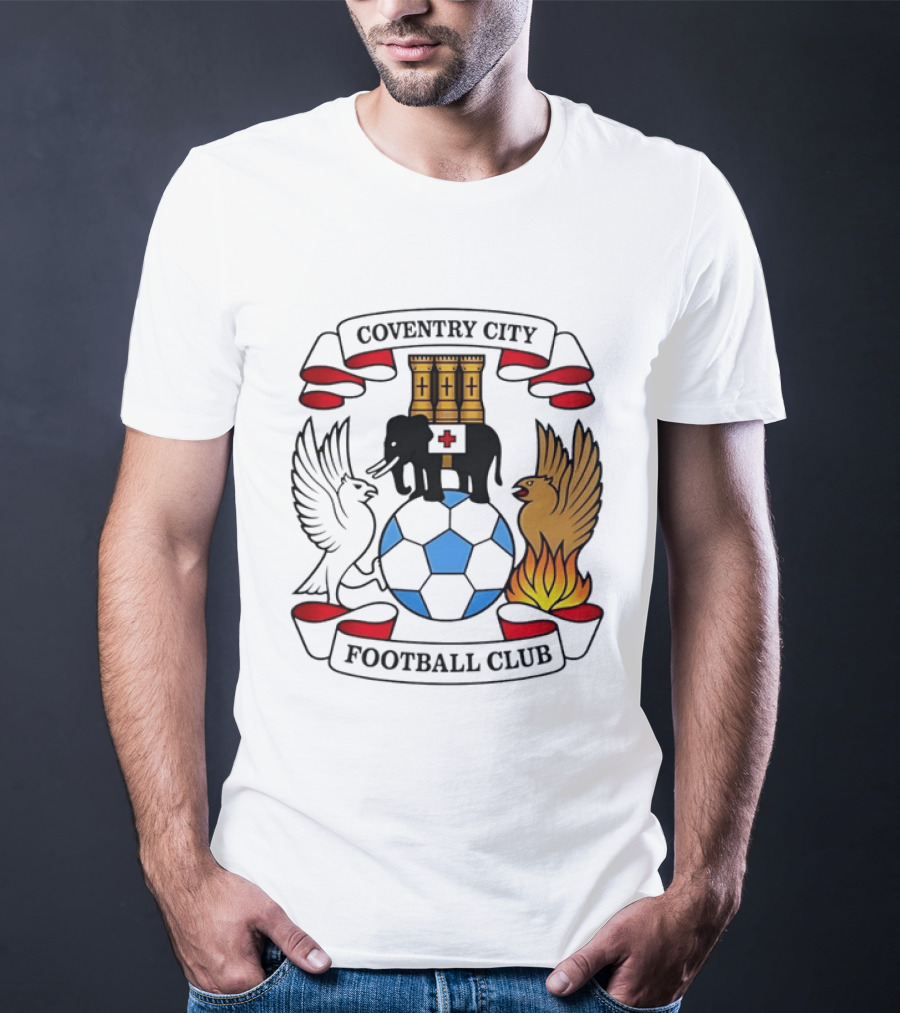 Coventry City Football Club Crest Elephant Phoenix Football T-Shirt
