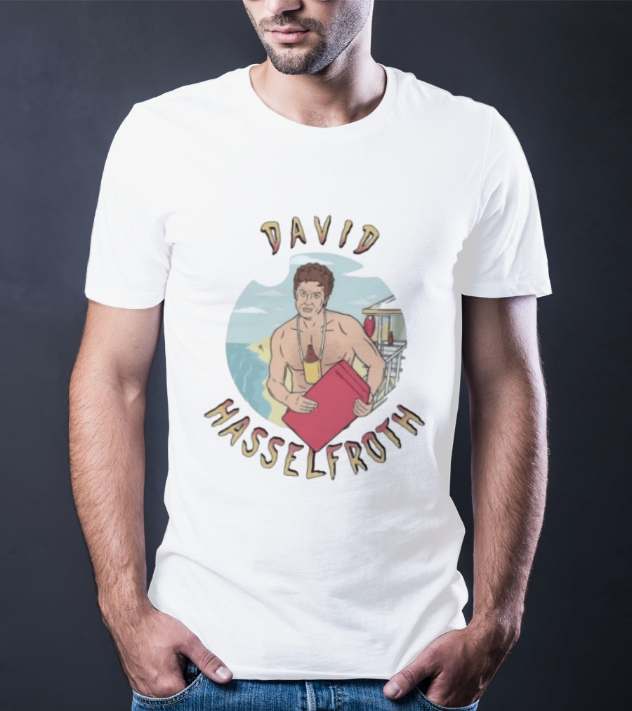 David Hasselfroth Lifeguard Bay Beach Rescue Scene T-Shirt