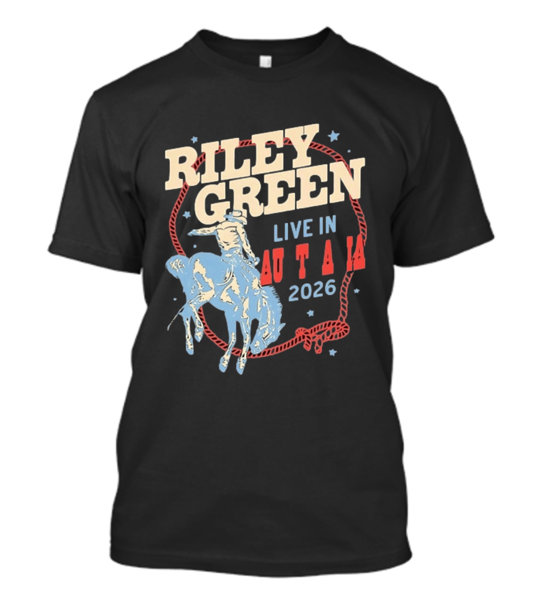 Riley Green Live In Australia 2026 Country Music Cowboy Rodeo T-Shirt