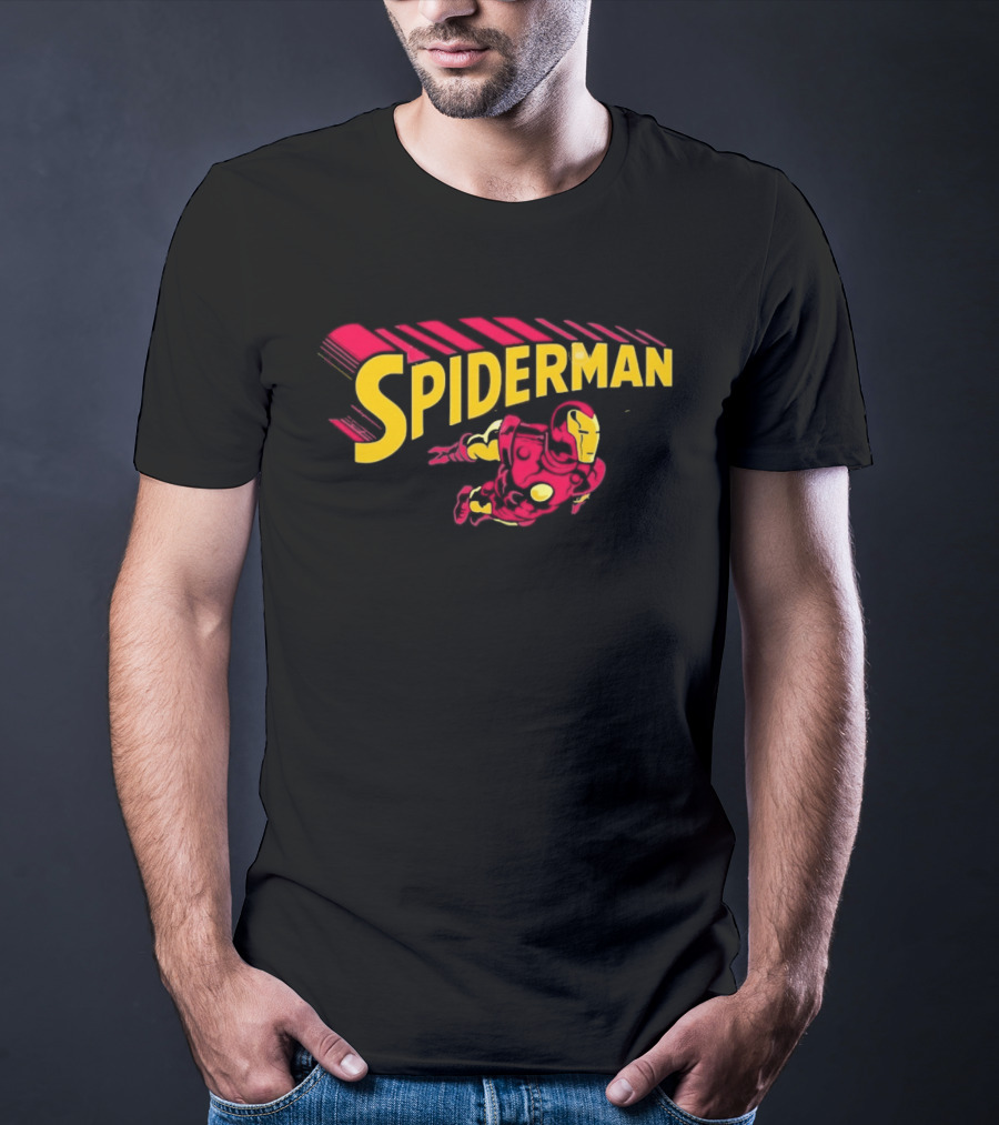 Spiderman Iron Man Mashup Marvel Superhero T-Shirt