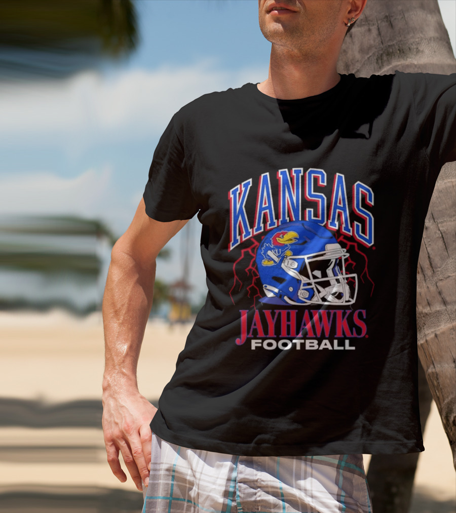 Kansas Jayhawks Football Helmet NCAA Kansas Jayhawks Football T-Shirt