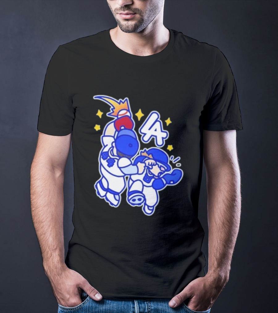 Shohei Ohtani Mookie Betts Cartoon LA Dodgers Baseball Clash T-Shirt