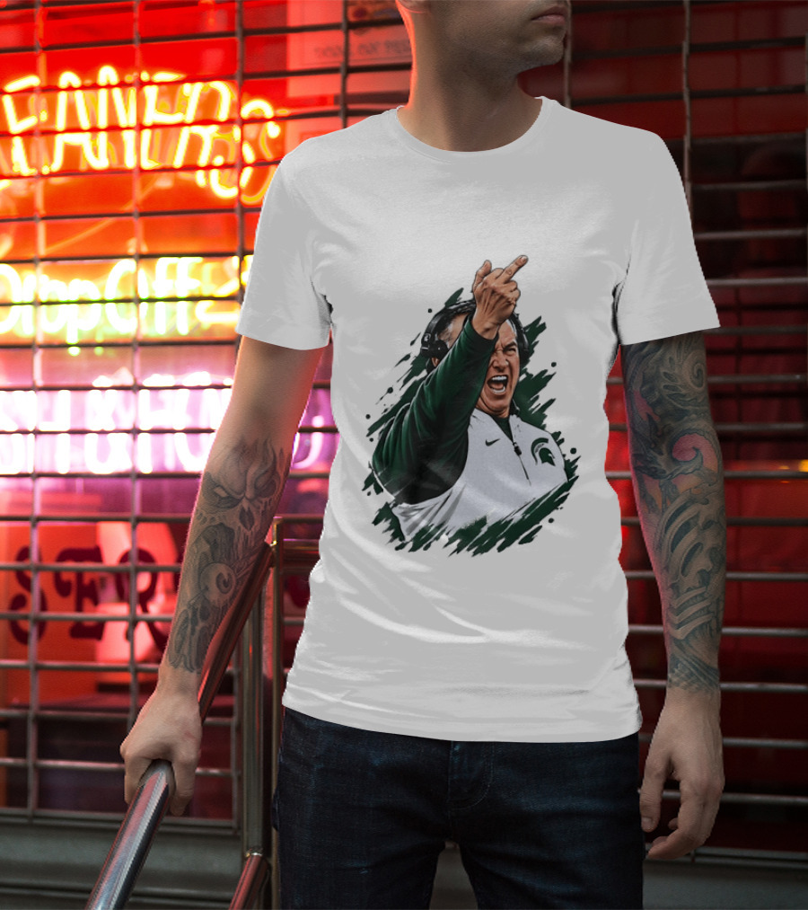 Michigan State Spartans Coach Gesture Iconic Sports Moment T-Shirt