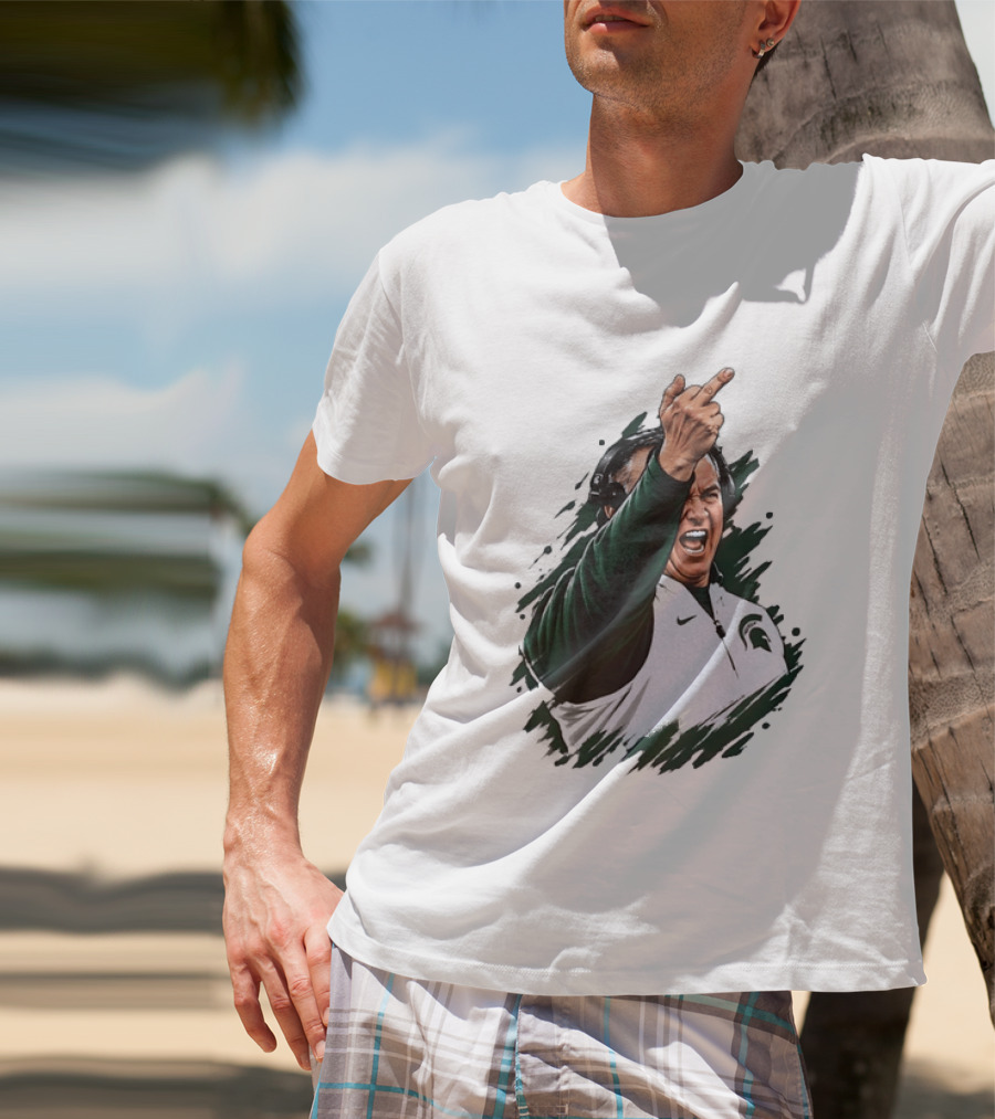Michigan State Spartans Coach Gesture Iconic Sports Moment T-Shirt