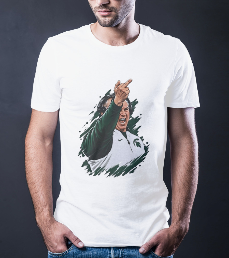 Michigan State Spartans Coach Gesture Iconic Sports Moment T-Shirt