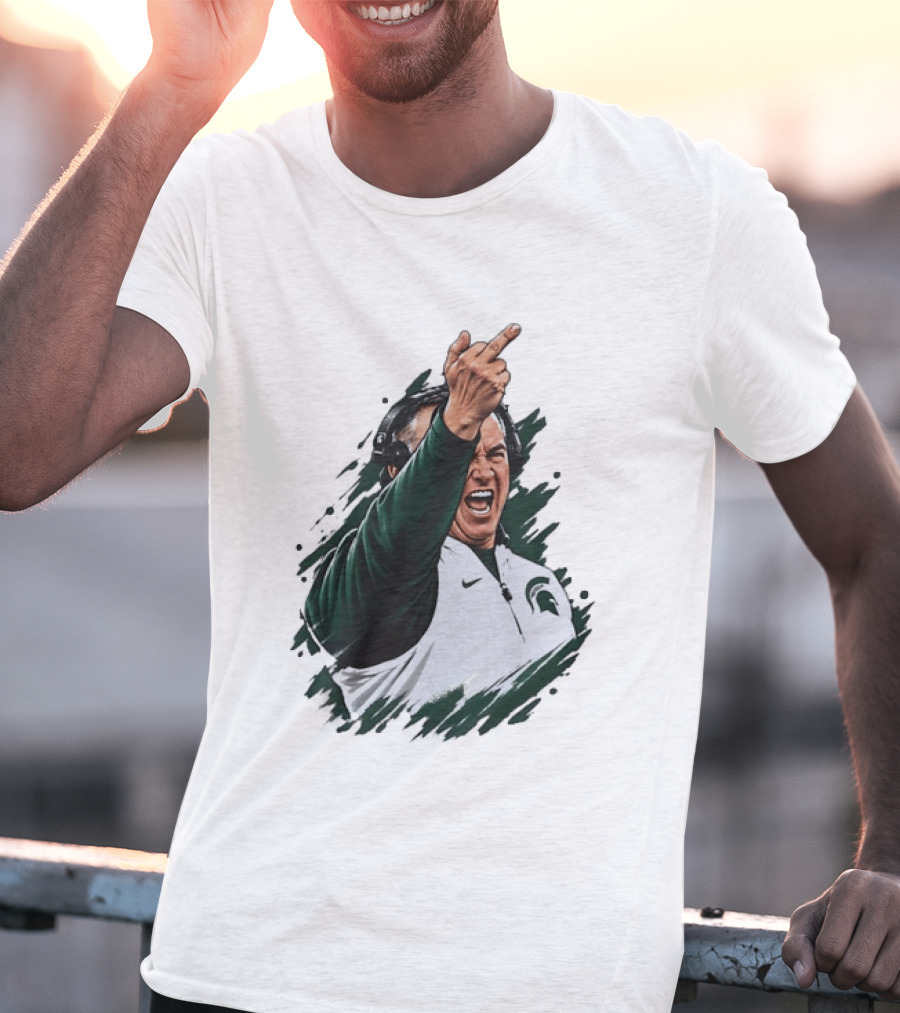 Michigan State Spartans Coach Gesture Iconic Sports Moment T-Shirt