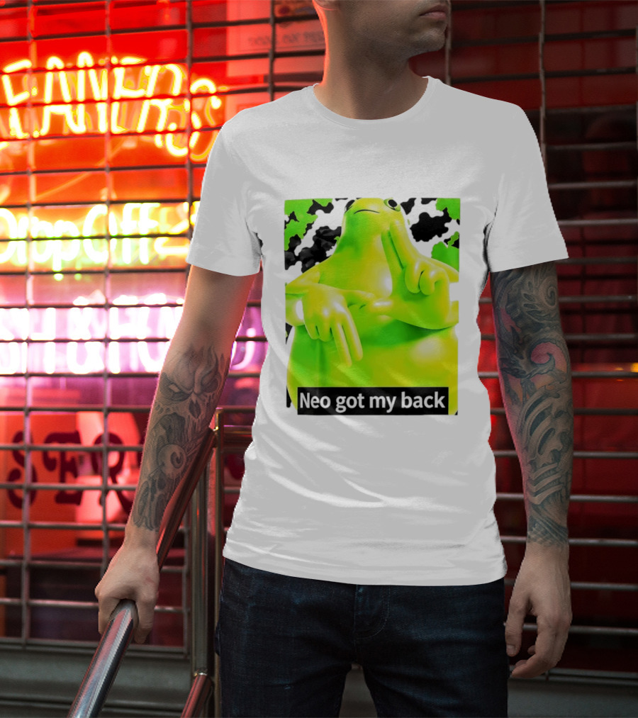 Neo Got My Back Green Frog Meme T-Shirt