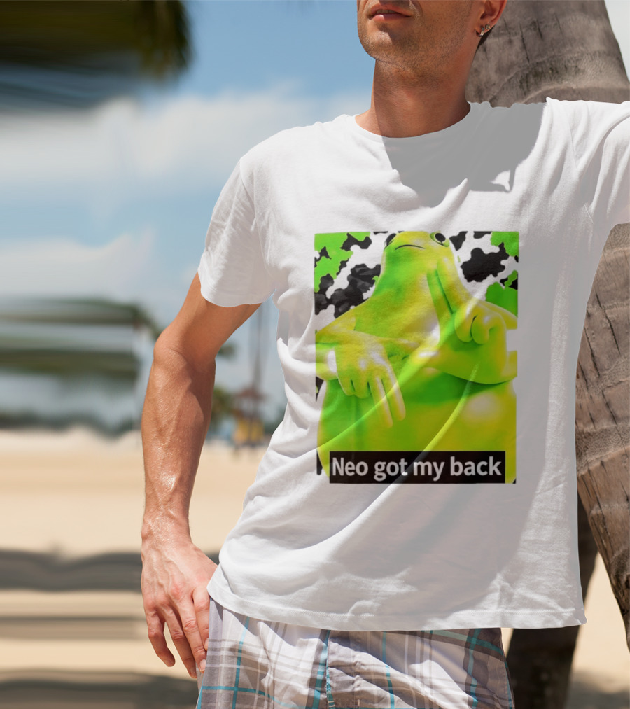 Neo Got My Back Green Frog Meme T-Shirt
