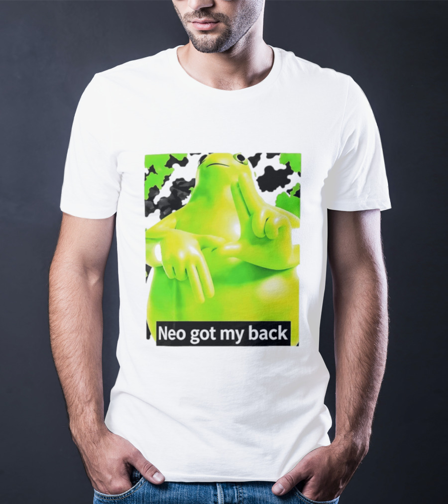 Neo Got My Back Green Frog Meme T-Shirt