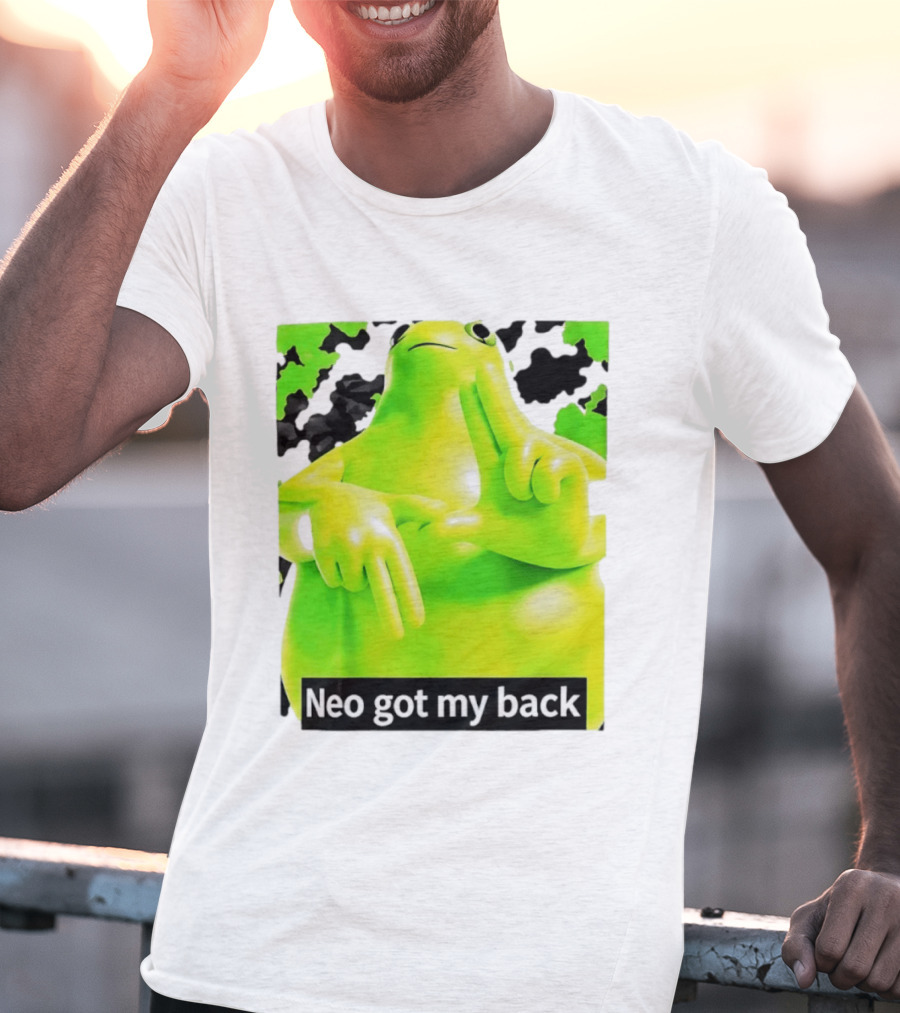 Neo Got My Back Green Frog Meme T-Shirt