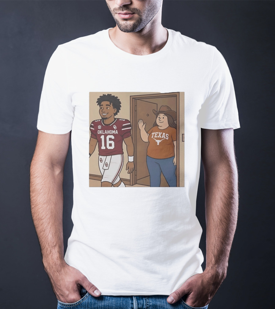 Oklahoma Sooners 16 Vs Texas Longhorns Football SEC Rivalry T-Shirt