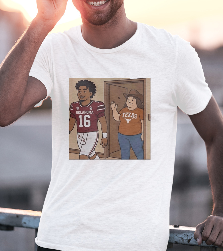 Oklahoma Sooners 16 Vs Texas Longhorns Football SEC Rivalry T-Shirt
