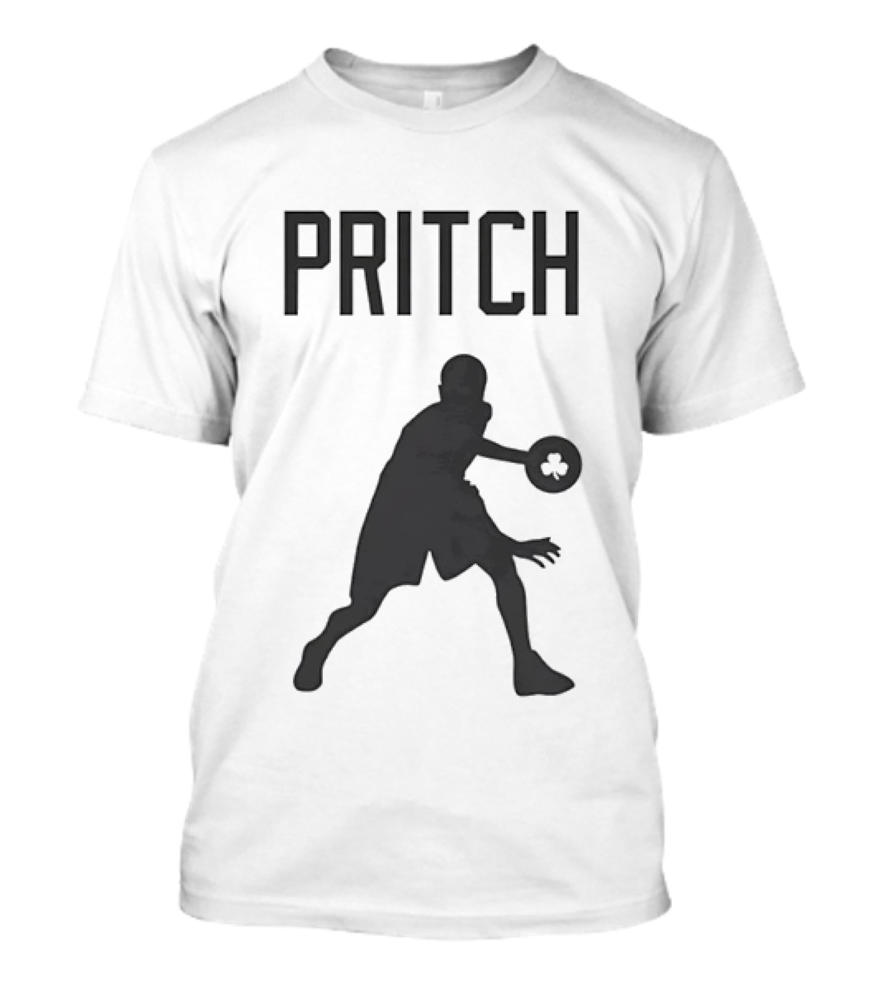Pritch Boston Celtics Basketball Player Action Pose T-Shirt