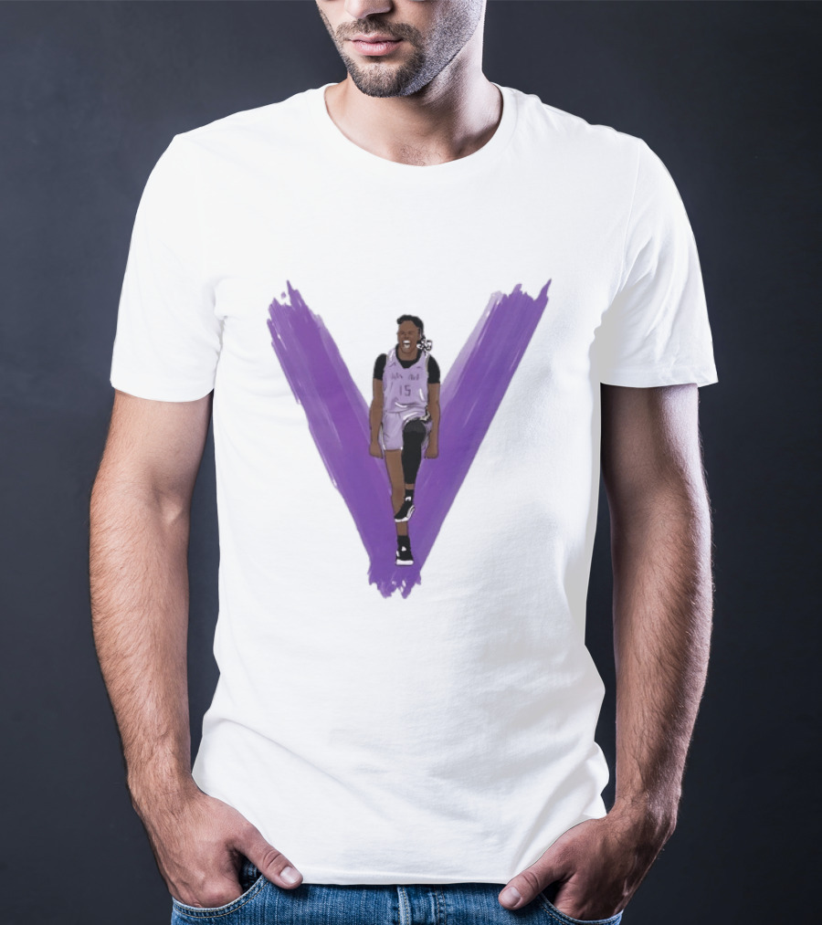 Tiffany Hayes Los Angeles Sparks 15 WNBA Basketball Player Purple V T-Shirt