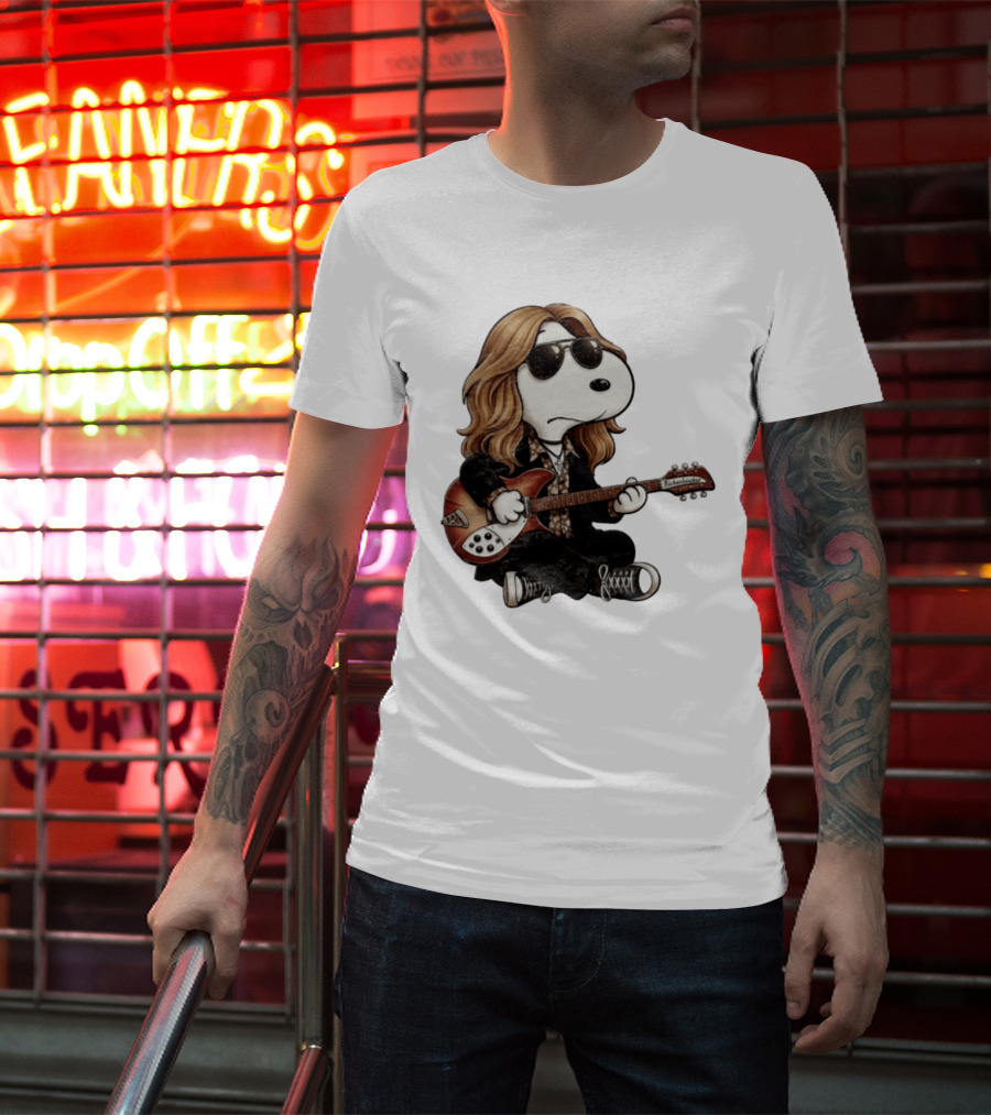 Tom Petty Snoopy Rickenbacker Guitar T-Shirt
