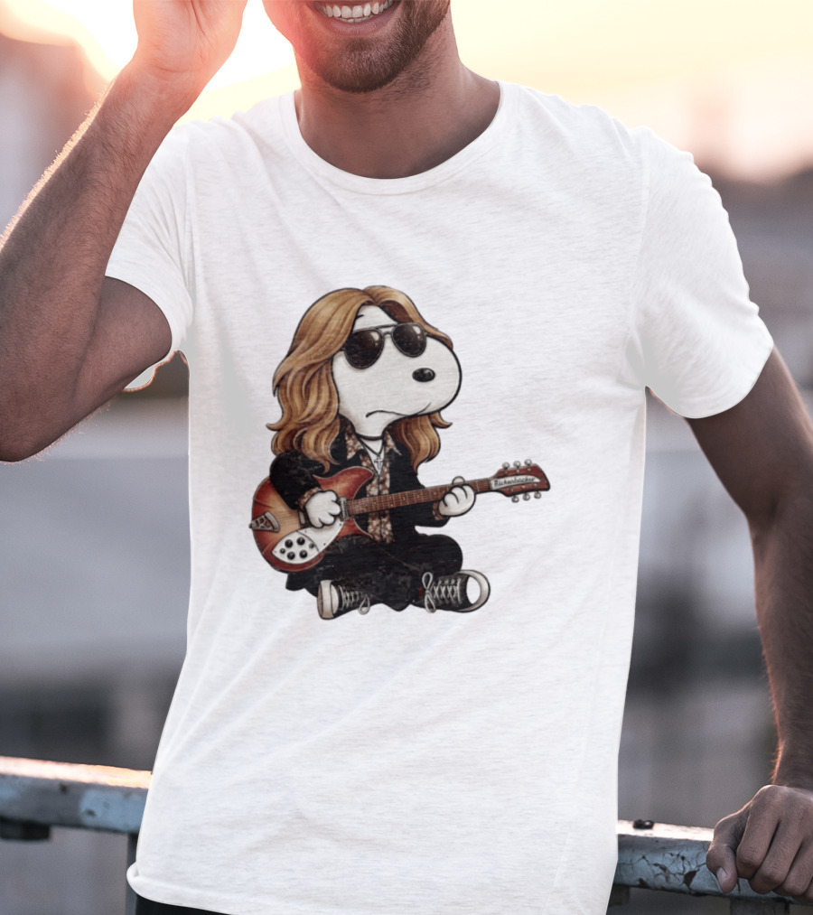 Tom Petty Snoopy Rickenbacker Guitar T-Shirt