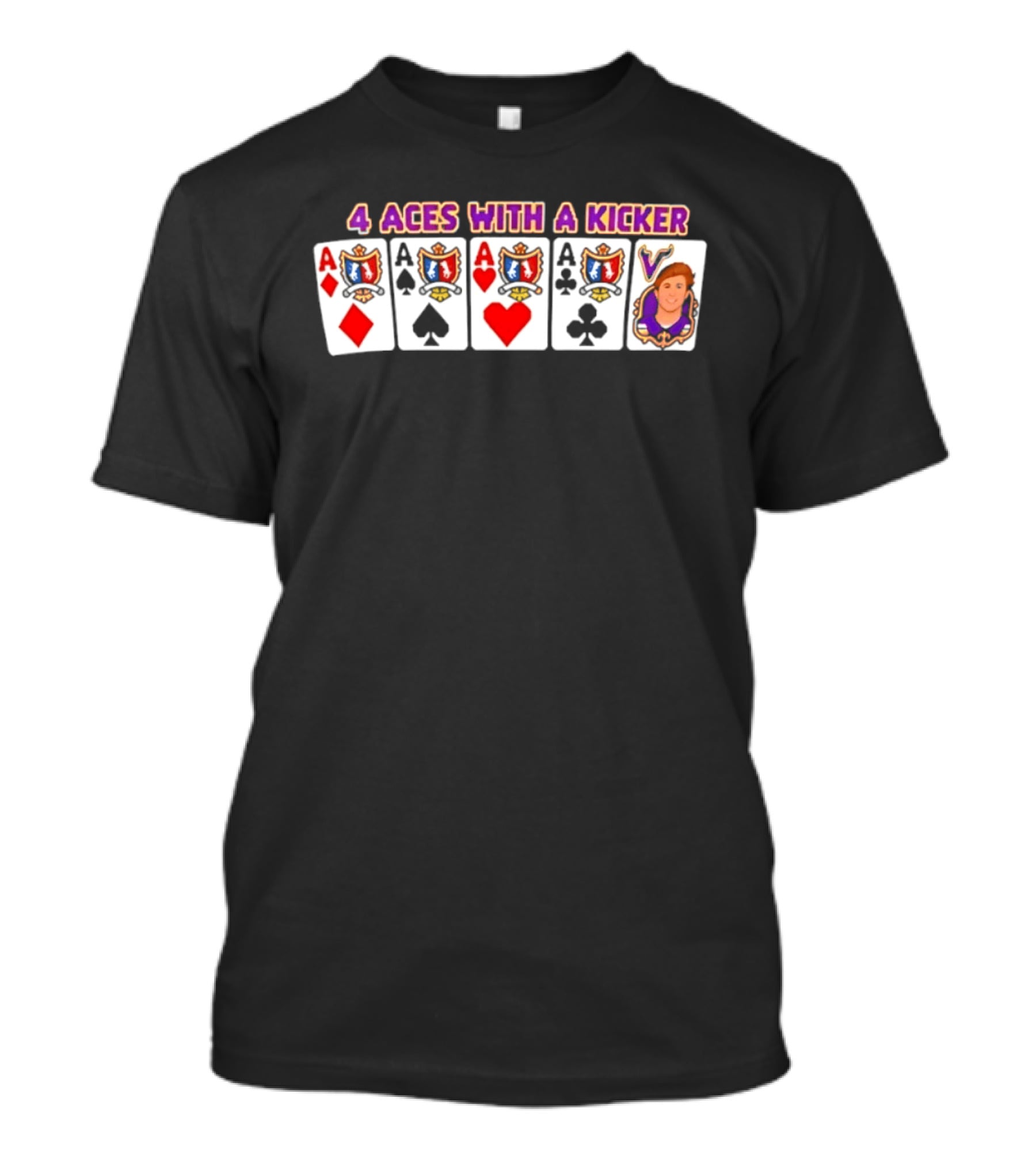4 Aces With A Kicker Minnesota Vikings Football T-Shirt