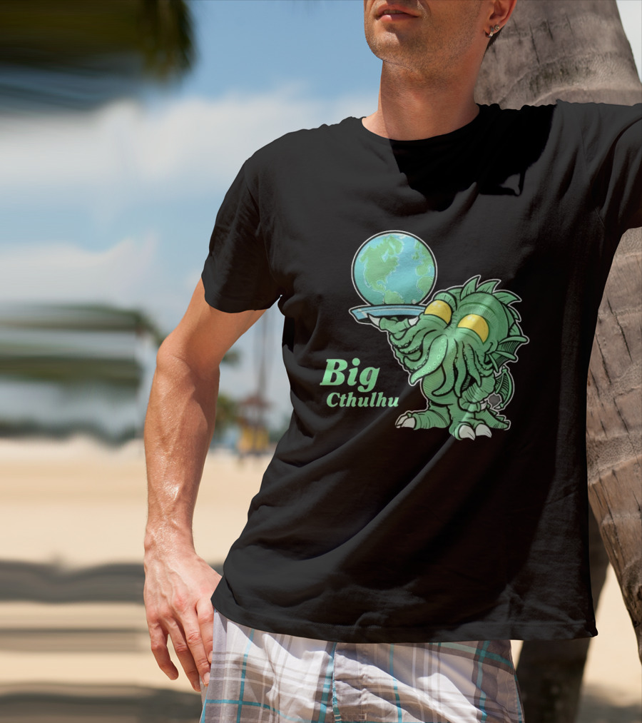 Big Cthulhu Holding The World Lovecraft T-Shirt