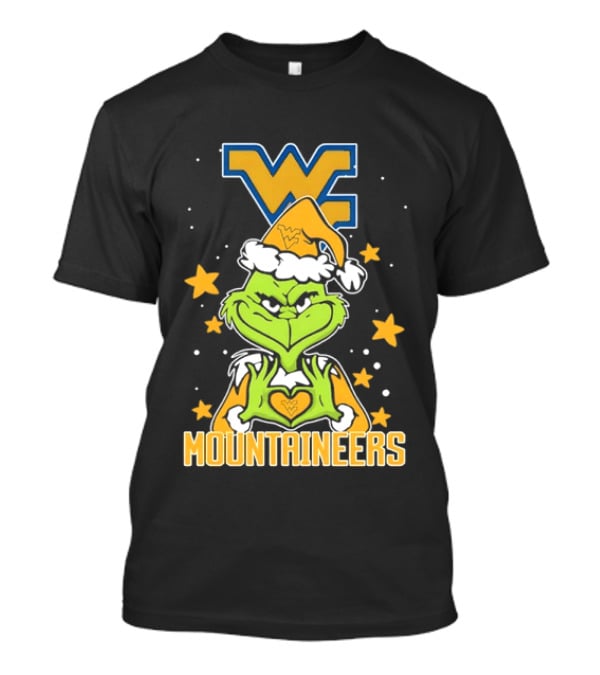 West Virginia Mountaineers Christmas Grinch Fan Gear T-Shirt