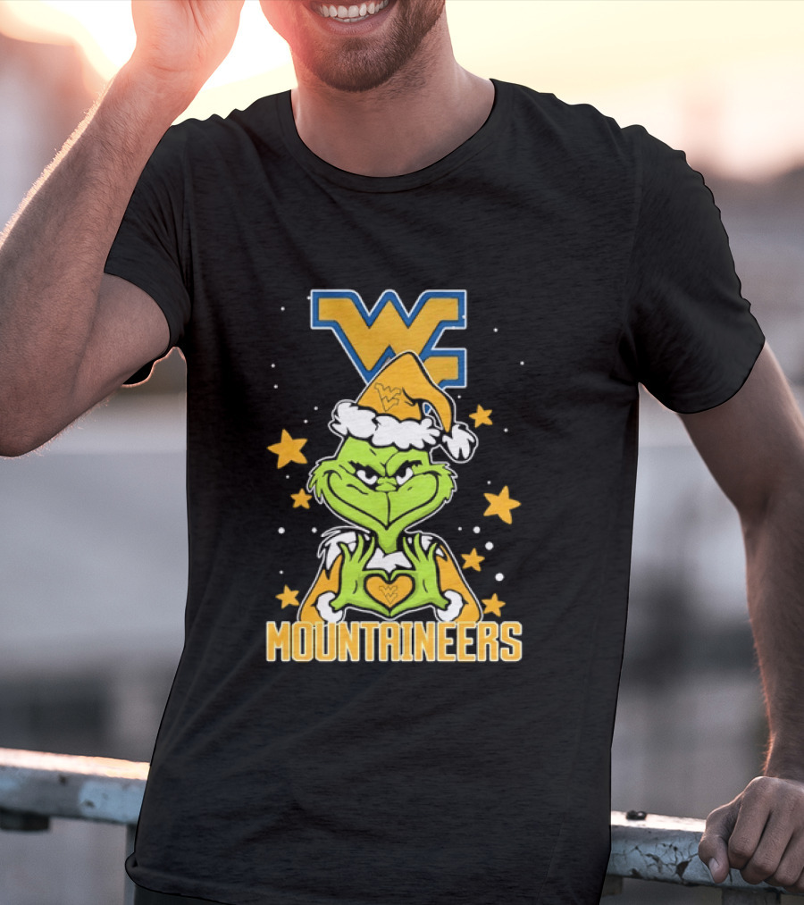 West Virginia Mountaineers Christmas Grinch Fan Gear T-Shirt