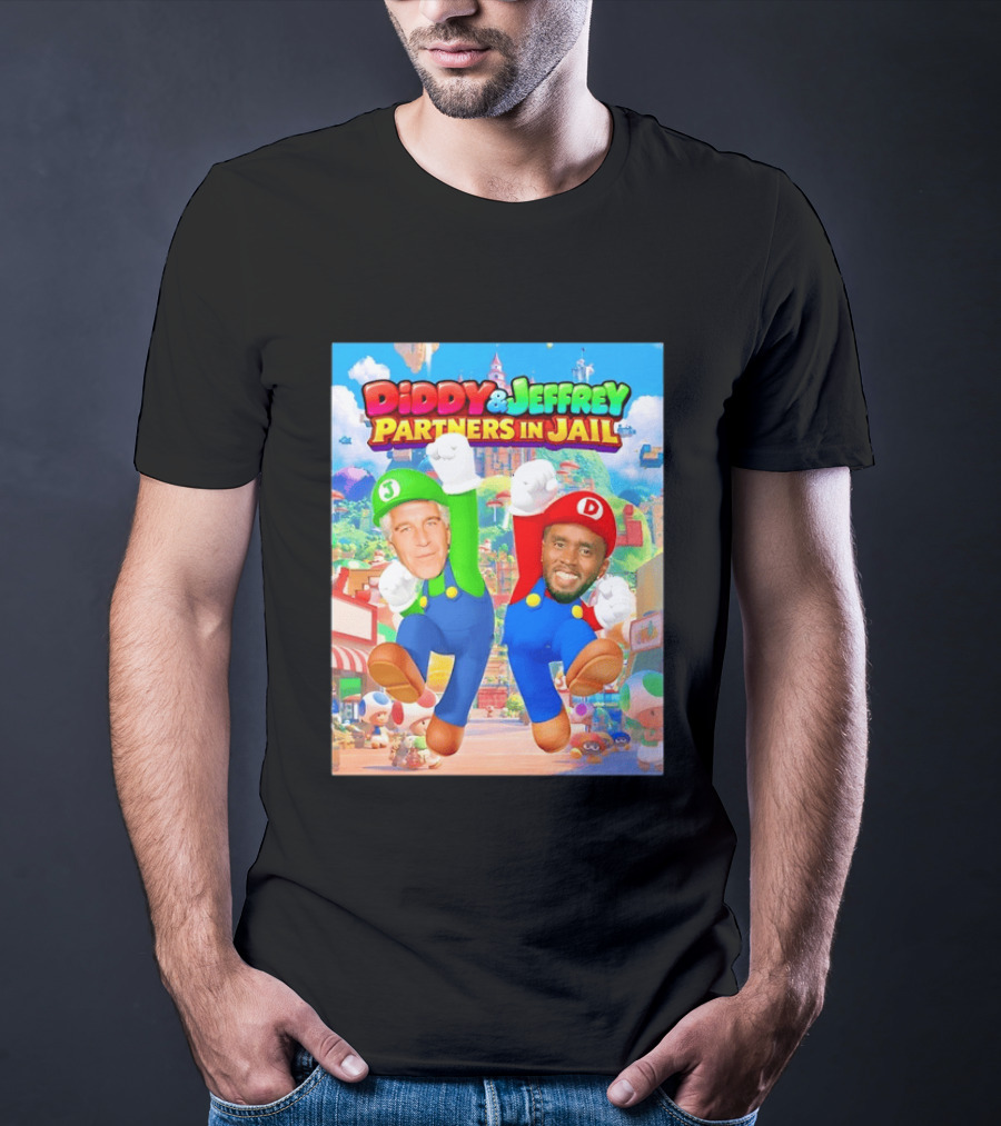 Diddy And Jeffrey Partners In Jail Super Bros Adventure T-Shirt