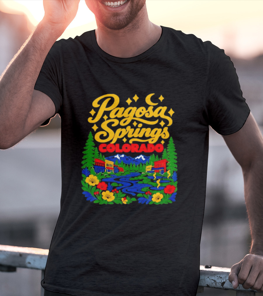 Pagosa Springs Colorado Scenic Nature And Village T-Shirt