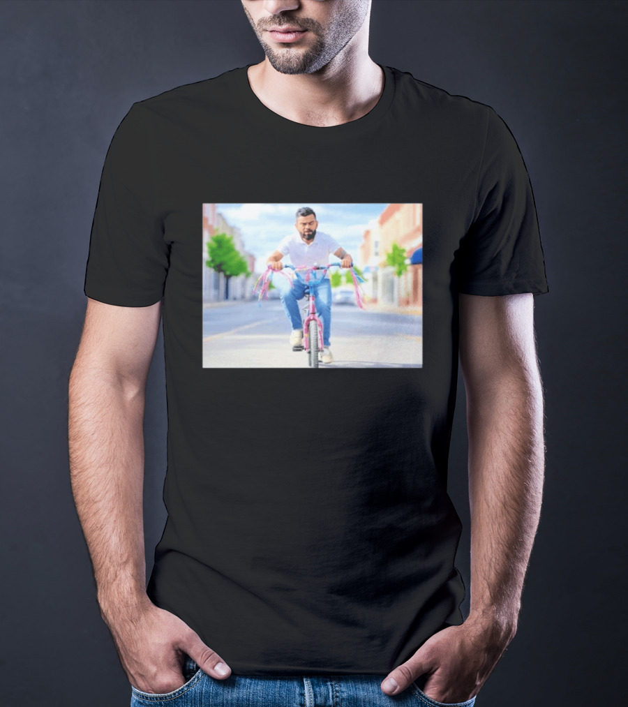 Virat Kohli Riding A Small Bicycle Cricket T-Shirt