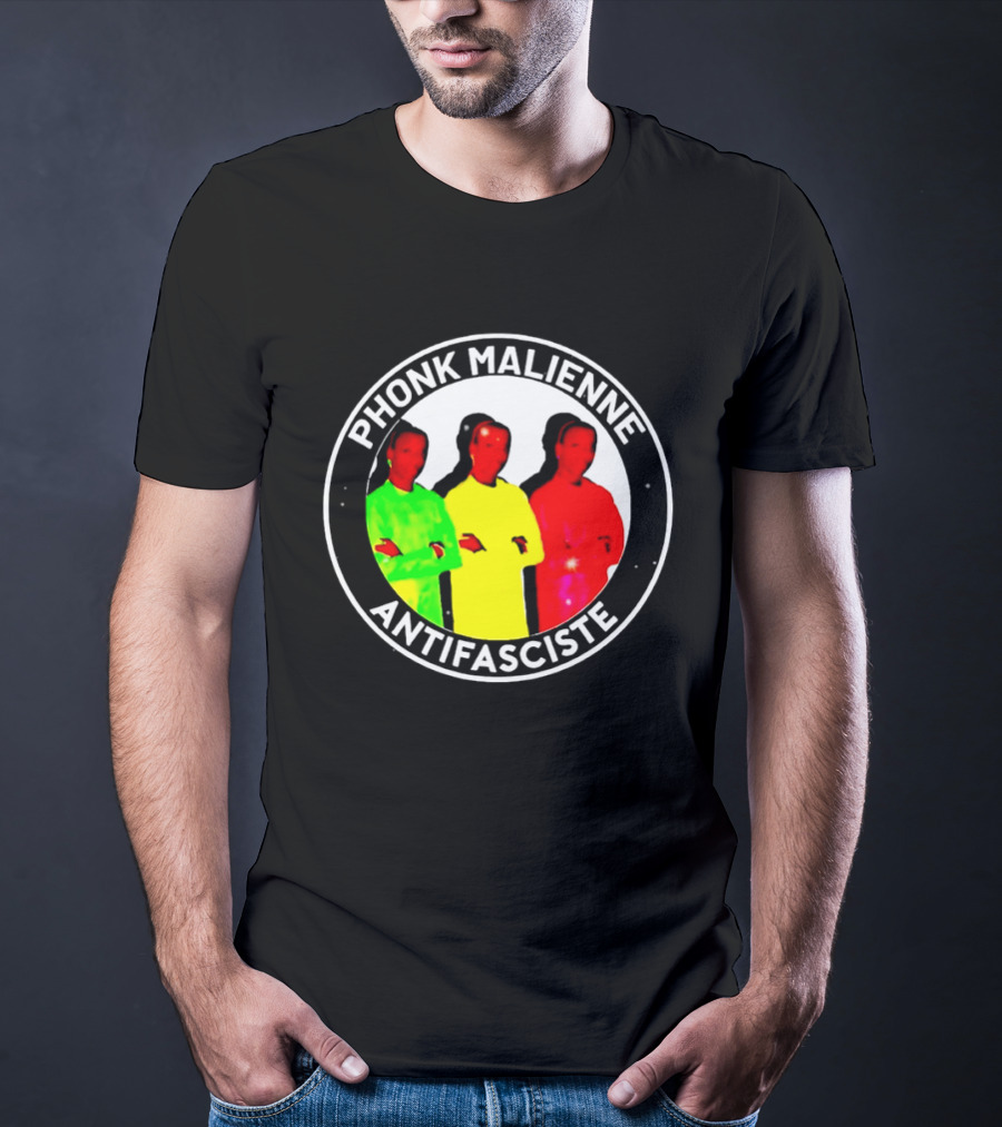 Phonk Malienne Antifasciste Music Mali Circle T-Shirt