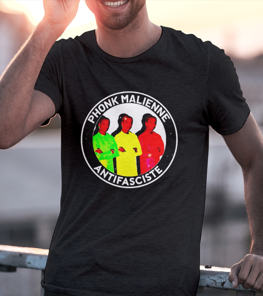 Phonk Malienne Antifasciste Music Mali Circle T-Shirt