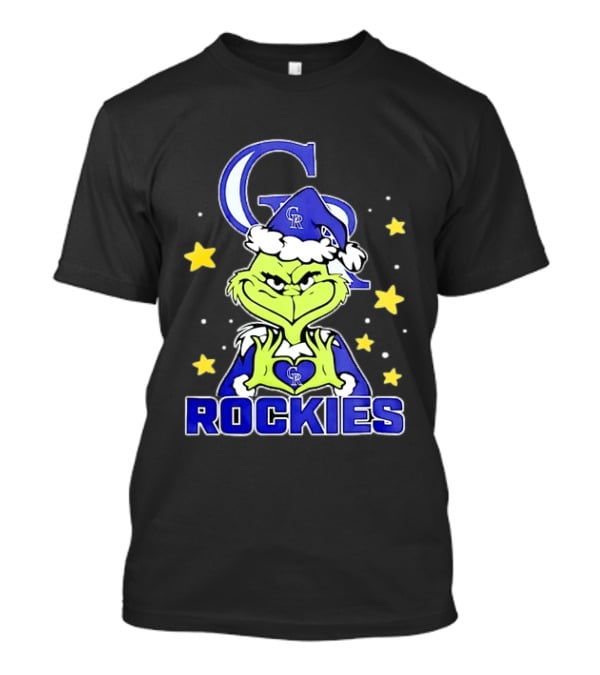 Grinch Colorado Rockies Christmas 2026 I Hate Everybody Except Rockies T-Shirt