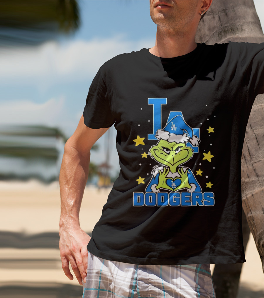 Grinch Los Angeles Dodgers Christmas 2026 Love LA Dodgers T-Shirt