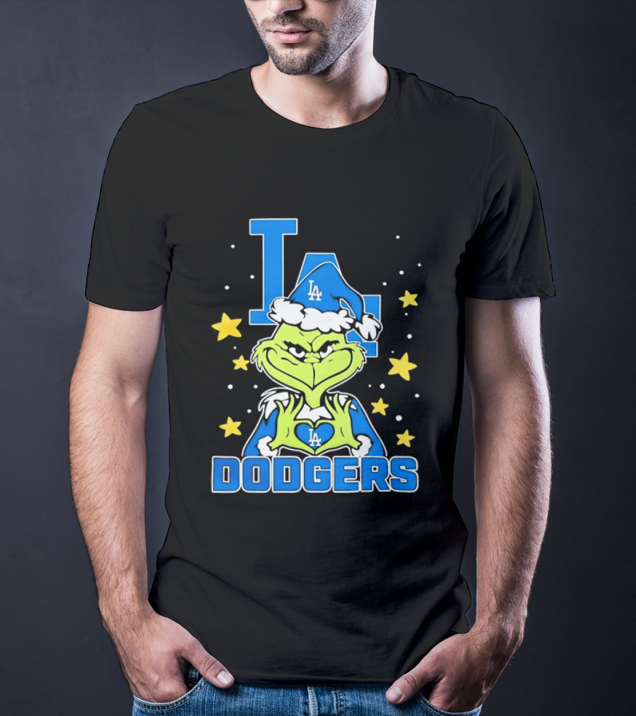 Grinch Los Angeles Dodgers Christmas 2026 Love LA Dodgers T-Shirt
