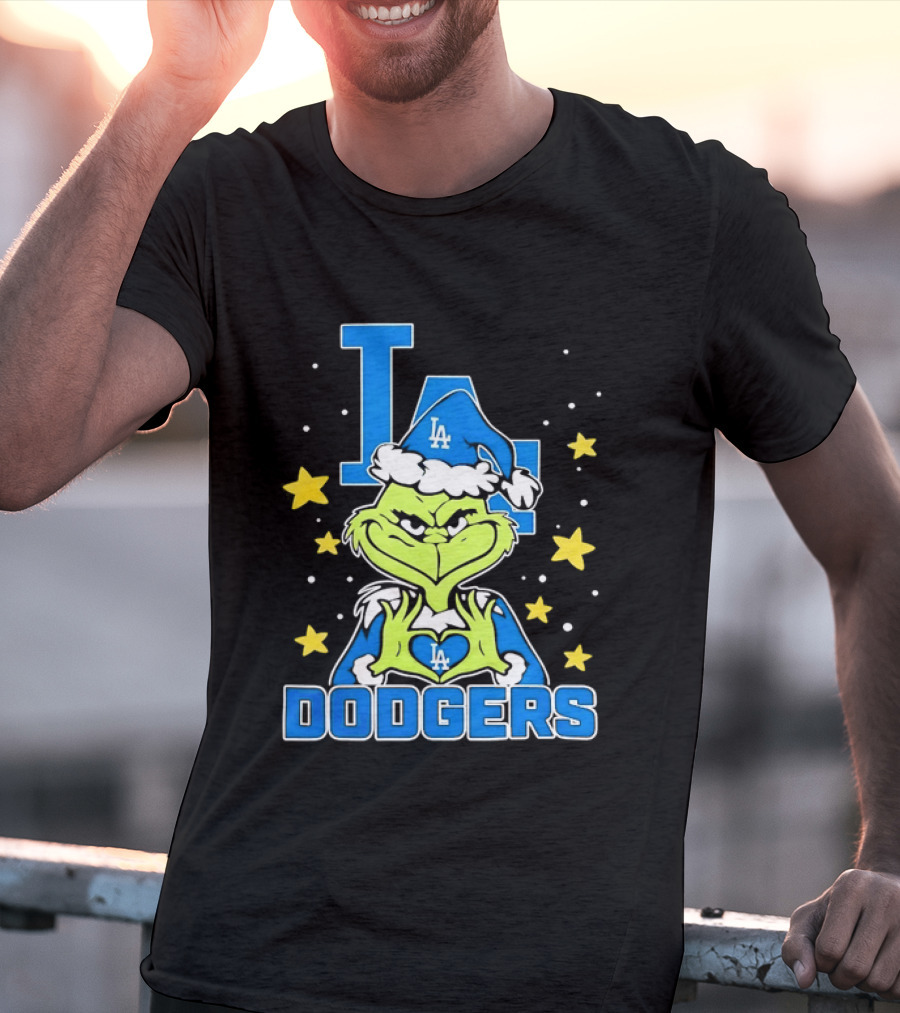 Grinch Los Angeles Dodgers Christmas 2026 Love LA Dodgers T-Shirt