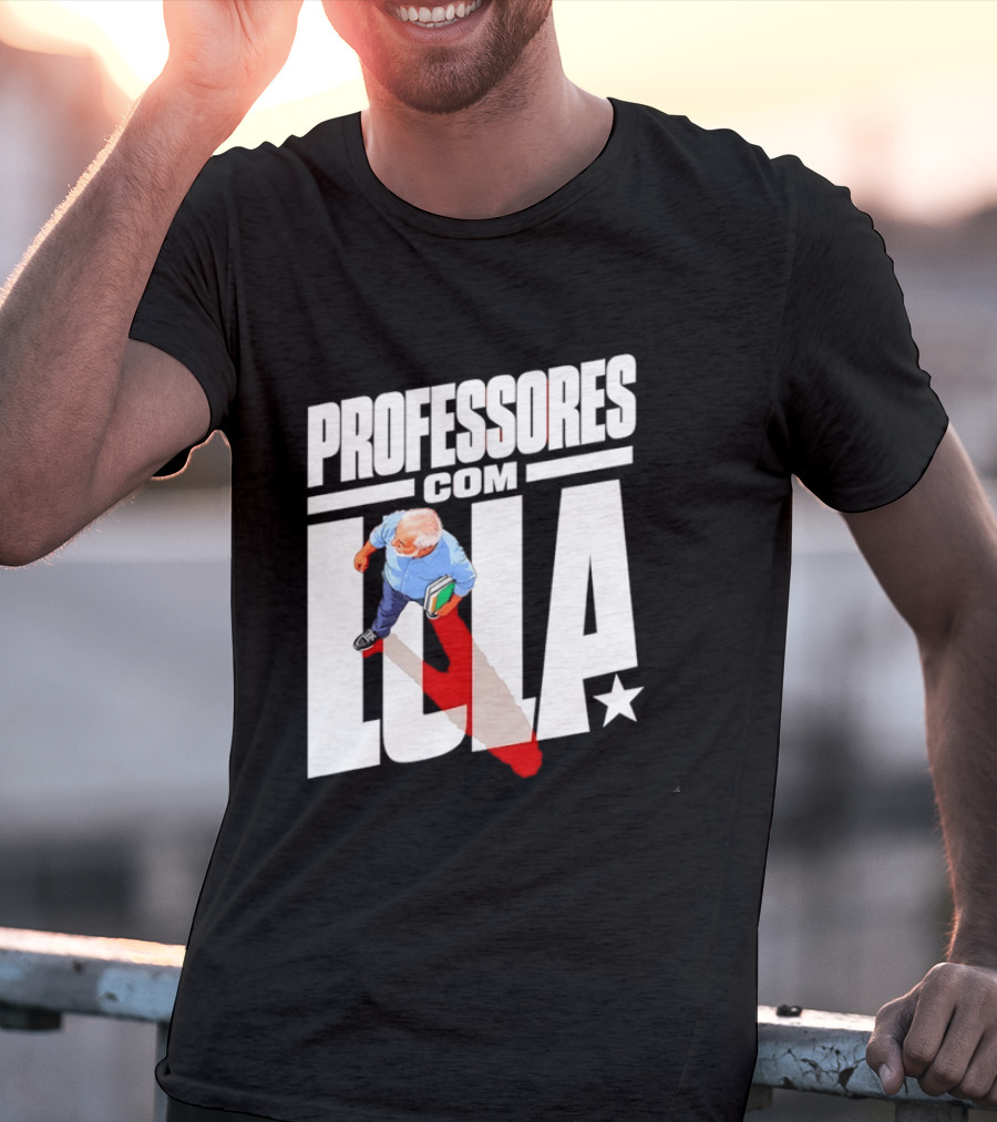 Professores Com Lula Brazil Politics PT Star T-Shirt