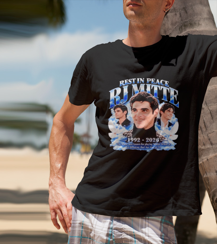 Rest In Peace RJ Mitte 1992 2026 Walter White Jr. Breaking Bad Actor T-Shirt