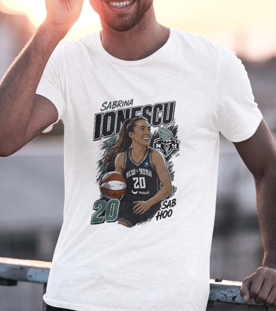 New York Liberty Sabrina Ionescu 2026 20 Sab Hoop T-Shirt